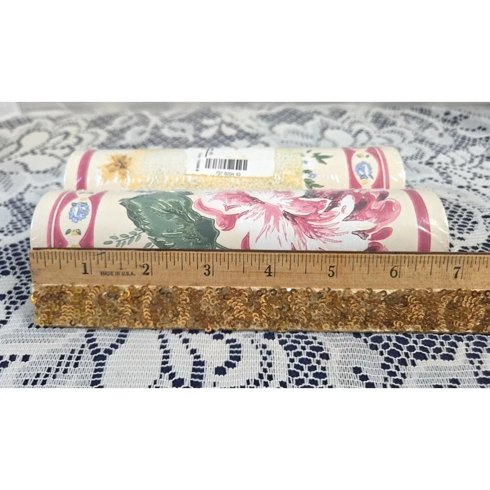 Wallpaper Border Pink Floral Carnations Hopewell Wall Borders 5 Yards X 2 NOS